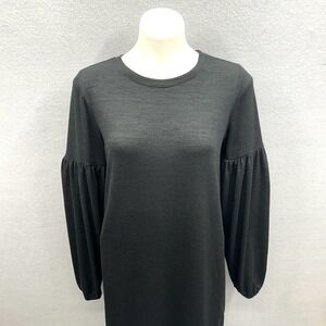 GAP Black Long Sleeve Balloon Sleeve Dress Casual Minimalist